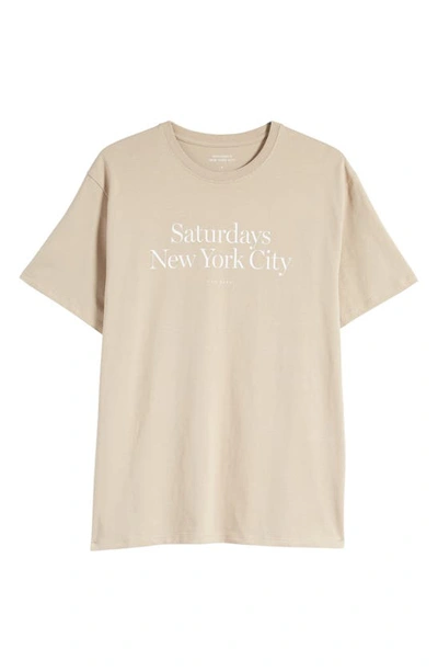 Shop Saturdays Surf Nyc Miller Standard Graphic T-shirt In Classic Khaki