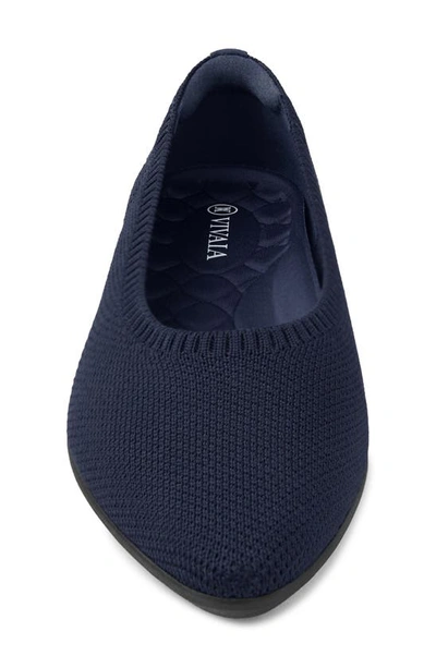 Shop Vivaia Aria Walker Pointed Toe Flat In Navy
