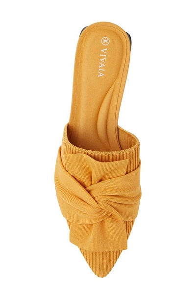 Shop Vivaia Yaffa Pointed Toe Mule In Mustard Yellow