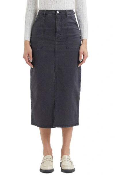 Shop Rolla's Trade Denim Midi Skirt In Black
