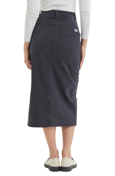 Shop Rolla's Trade Denim Midi Skirt In Black