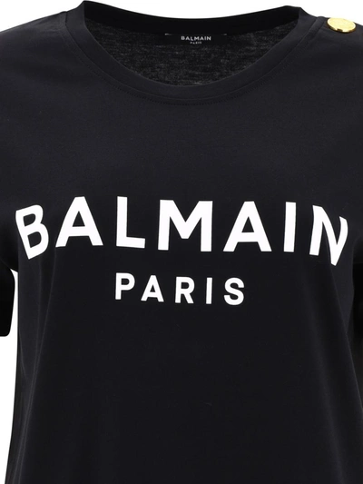 Shop Balmain "3 Buttons" T-shirt In Black