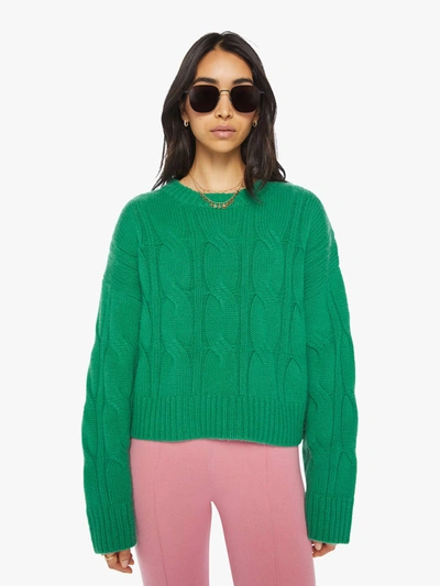 Shop Sablyn Tristan Cable Knit Sweater Neptune (also In S, M,l) In Green