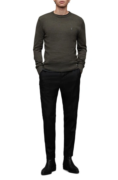 Shop Allsaints Mode Slim Fit Wool Sweater In Dark Ivy Green