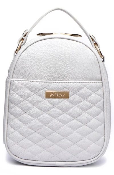 Luli Bebe Monaco Faux Leather Snack Bag In Stone Grey