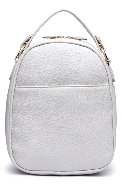 Luli Bebe Monaco Faux Leather Snack Bag In Stone Grey