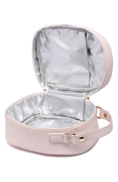 Shop Luli Bebe Monaco Faux Leather Snack Bag In Pastel Pink