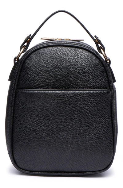 Shop Luli Bebe Monaco Faux Leather Snack Bag In Ebony Black