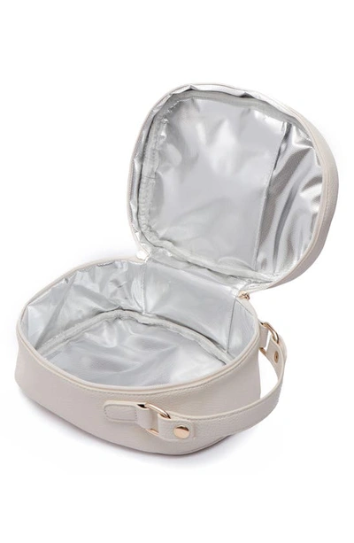 Shop Luli Bebe Monaco Faux Leather Snack Bag In Pearl White