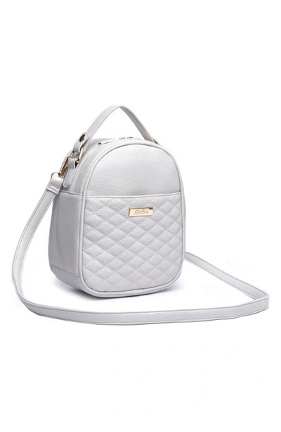 Luli Bebe Monaco Faux Leather Snack Bag In Stone Grey