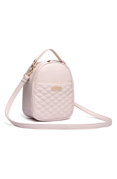 Shop Luli Bebe Monaco Faux Leather Snack Bag In Pastel Pink