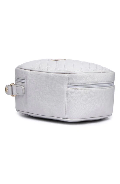 Luli Bebe Monaco Faux Leather Snack Bag In Stone Grey