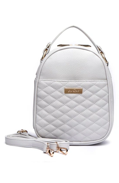 Luli Bebe Monaco Faux Leather Snack Bag In Stone Grey