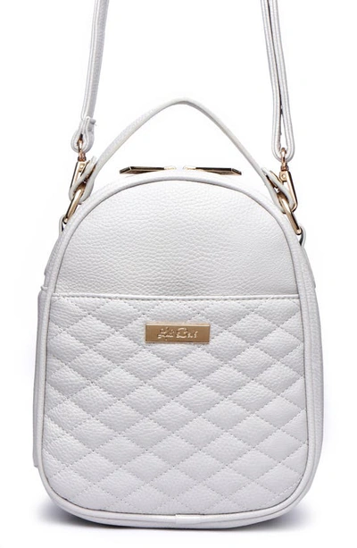 Luli Bebe Monaco Faux Leather Snack Bag In Stone Grey