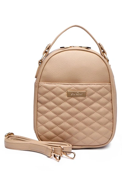 Luli Bebe Monaco Faux Leather Snack Bag In Latte Brown