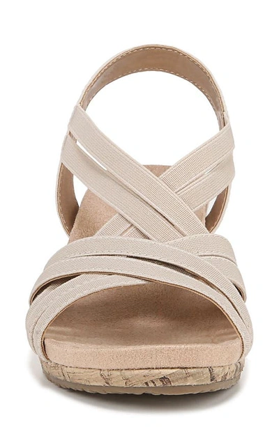 Shop Lifestride Mallory Strappy Slingback Wedge Sandal In Almond Milk