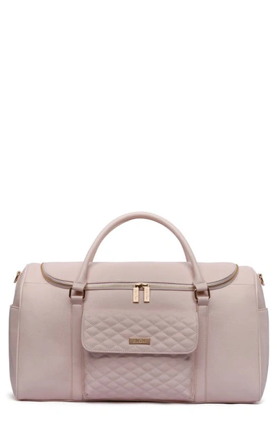 Shop Luli Bebe Monaco Faux Leather Travel Bag In Pastel Pink