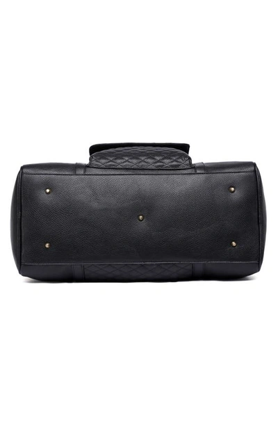 Shop Luli Bebe Monaco Faux Leather Travel Bag In Ebony Black