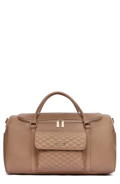 Shop Luli Bebe Monaco Faux Leather Travel Bag In Latte Brown
