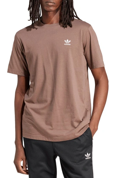 Shop Adidas Originals Essential Solid T-shirt In Earth Strata