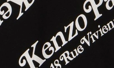 Shop Kenzo Verdy Logo Oversize Cotton Graphic Hoodie In Black