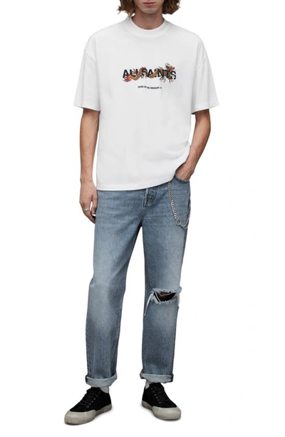 Shop Allsaints Chiao Graphic T-shirt In Optic White