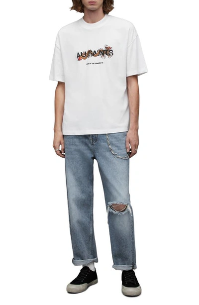 Shop Allsaints Chiao Graphic T-shirt In Optic White