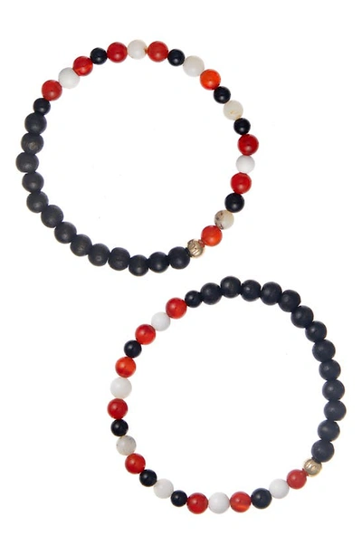 The Healer’s Collection N4 Body Healing Set Of 2 Healer's Bracelets In Black