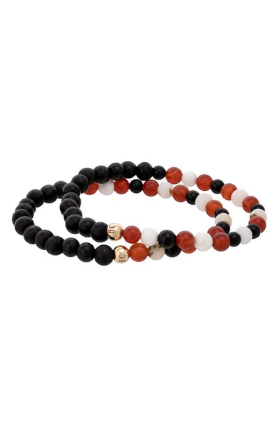 The Healer’s Collection N4 Body Healing Set Of 2 Healer's Bracelets In Black
