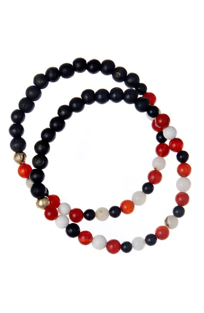 The Healer’s Collection N4 Body Healing Set Of 2 Healer's Bracelets In Black