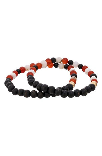 The Healer’s Collection N4 Body Healing Set Of 2 Healer's Bracelets In Black