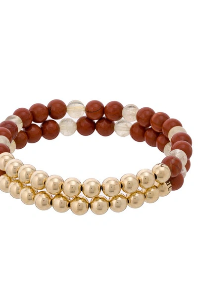 Shop The Healer’s Collection N79 Fertility/hormonal Balance Set Of 2 Healer's Bracelets In Yellow Gold