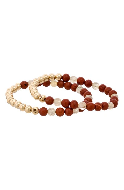 The Healer’s Collection The Healer's Collection N79 Fertility/hormonal Balance Set Of 2 Healer's Bracelets In Yellow Gold