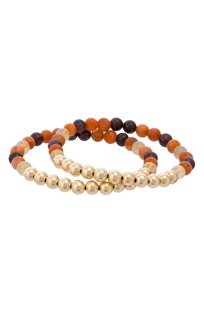 Shop The Healer’s Collection N33 After Dark/intimacy Set Of 2 Healer's Bracelets In Yellow Gold