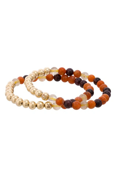 Shop The Healer’s Collection N33 After Dark/intimacy Set Of 2 Healer's Bracelets In Yellow Gold