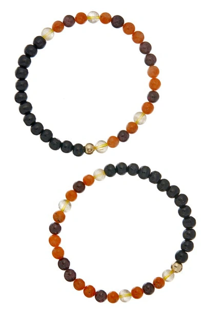 Shop The Healer’s Collection N33 After Dark/intimacy Set Of 2 Healer's Bracelets In Black