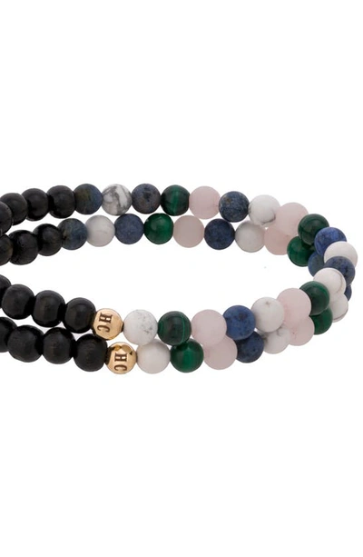 Shop The Healer’s Collection N91 Mental Focus Set Of 2 Healer's Bracelets In Black