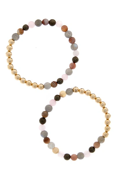 Shop The Healer’s Collection N5 Goodbye Trauma Set Of 2 Healer's Bracelets In Yellow Gold