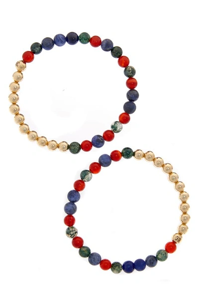 Shop The Healer’s Collection N77 Detox Set Of 2 Healer's Bracelets In Yellow Gold