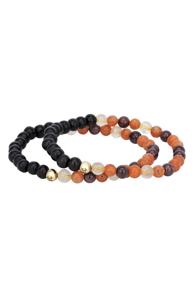 Shop The Healer’s Collection N33 After Dark/intimacy Set Of 2 Healer's Bracelets In Black