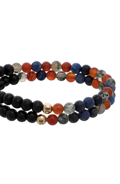 The Healer’s Collection N77 Detox Set Of 2 Healer's Bracelets In Black