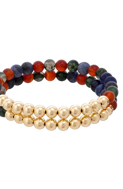 Shop The Healer’s Collection N77 Detox Set Of 2 Healer's Bracelets In Yellow Gold