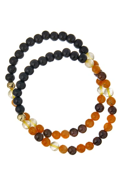 Shop The Healer’s Collection N33 After Dark/intimacy Set Of 2 Healer's Bracelets In Black