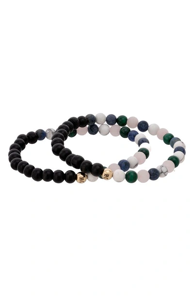 Shop The Healer’s Collection N91 Mental Focus Set Of 2 Healer's Bracelets In Black