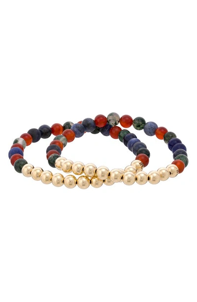 Shop The Healer’s Collection N77 Detox Set Of 2 Healer's Bracelets In Yellow Gold