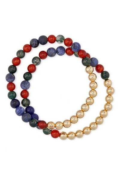 The Healer’s Collection The Healer's Collection N77 Detox Set Of 2 Healer's Bracelets In Yellow Gold