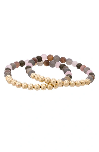 The Healer’s Collection The Healer's Collection N5 Goodbye Trauma Set Of 2 Healer's Bracelets In Yellow Gold