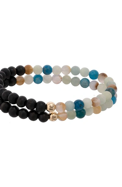 The Healer’s Collection N13 Boss/confidence Set Of 2 Healer's Bracelets In Black