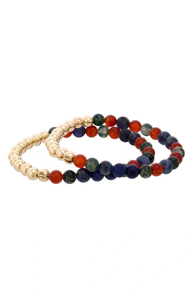 Shop The Healer’s Collection N77 Detox Set Of 2 Healer's Bracelets In Yellow Gold