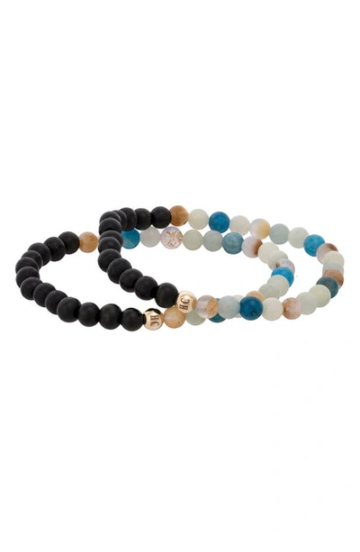 The Healer’s Collection N13 Boss/confidence Set Of 2 Healer's Bracelets In Black